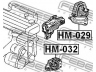 FEBEST HM-032 variklio montavimas 
 Variklis -> Variklio montavimas -> Variklio montavimo rėmas
50820-SM4-020
