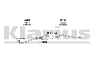 KLARIUS 900258E išmetimo sistema 
 Išmetimo sistema -> Išmetimo sistema, visa