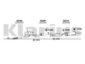 KLARIUS 780113U išmetimo sistema 
 Išmetimo sistema -> Išmetimo sistema, visa