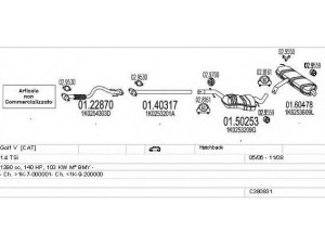 MTS C380831016263 išmetimo sistema 
 Išmetimo sistema -> Išmetimo sistema, visa