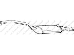BOSAL 280-531 galinis duslintuvas 
 Išmetimo sistema -> Duslintuvas
77.00.804.250