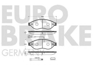 EUROBRAKE 5502221959 stabdžių trinkelių rinkinys, diskinis stabdys 
 Techninės priežiūros dalys -> Papildomas remontas
425356, 425358, 425355, 425356