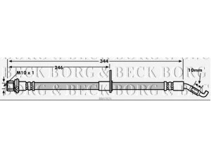 BORG & BECK BBH7876 stabdžių žarnelė 
 Stabdžių sistema -> Stabdžių žarnelės
90947-W2017