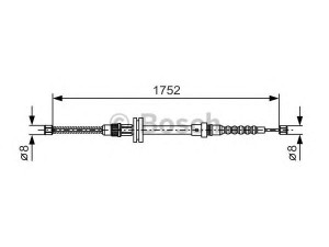 BOSCH 1 987 482 044 trosas, stovėjimo stabdys 
 Stabdžių sistema -> Valdymo svirtys/trosai
50 00 395 882