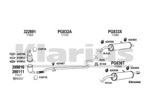 KLARIUS 631168U išmetimo sistema 
 Išmetimo sistema -> Išmetimo sistema, visa