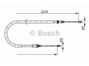BOSCH 1 987 482 303 trosas, stovėjimo stabdys 
 Stabdžių sistema -> Valdymo svirtys/trosai
36 53 000 01N