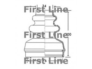 FIRST LINE FCB2736 gofruotoji membrana, kardaninis velenas 
 Ratų pavara -> Gofruotoji membrana
328781, 328781, 3287.81