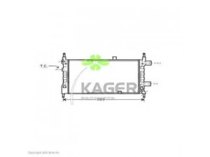 KAGER 31-0750 radiatorius, variklio aušinimas 
 Aušinimo sistema -> Radiatorius/alyvos aušintuvas -> Radiatorius/dalys
1302049, 90220142