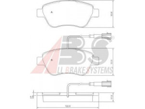 A.B.S. P 23 085 stabdžių trinkelių rinkinys, diskinis stabdys