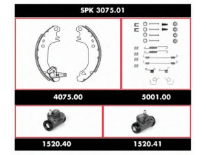 WOKING SPK 3075.01 stabdžių rinkinys, būgniniai stabdžiai 
 Stabdžių sistema -> Būgninis stabdys -> Stabdžių remonto rinkinys
4241-6P