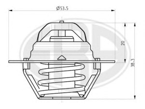 ERA 350015 termostatas, aušinimo skystis 
 Aušinimo sistema -> Termostatas/tarpiklis -> Thermostat
133730, 9617178080, 133730, 7701348372