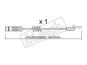 fri.tech. SU.099 įspėjimo kontaktas, stabdžių trinkelių susidėvėjimas 
 Stabdžių sistema -> Susidėvėjimo indikatorius, stabdžių trinkelės
901 540 00 17, 901 540 01 17, 2D0 919 351