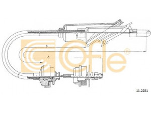 COFLE 11.2251 sankabos trosas 
 Sankaba/dalys -> Sankabos valdymas -> Sankabos trosas
2150N0, 96101674, 96226727