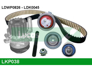 LUCAS ENGINE DRIVE LKP038 vandens siurblio ir paskirstymo diržo komplektas 
 Diržinė pavara -> Paskirstymo diržas/komplektas -> Paskirstymo diržas/komplektas