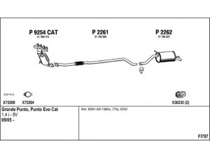 FENNO FI707 išmetimo sistema 
 Išmetimo sistema -> Išmetimo sistema, visa