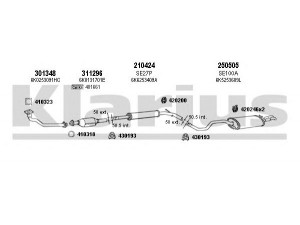 KLARIUS 930846E išmetimo sistema 
 Išmetimo sistema -> Išmetimo sistema, visa
