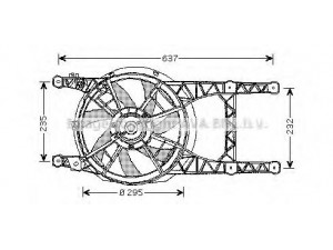 AVA QUALITY COOLING RT7532 ventiliatorius, radiatoriaus 
 Aušinimo sistema -> Oro aušinimas
7701035695, 7701036094, 7701038404