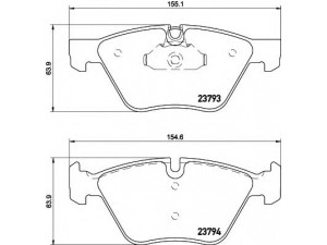 HELLA 8DB 355 015-031 stabdžių trinkelių rinkinys, diskinis stabdys 
 Techninės priežiūros dalys -> Papildomas remontas
34112339267, 34112339268, 34116763617