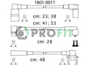 PROFIT 1801-0011 uždegimo laido komplektas 
 Kibirkšties / kaitinamasis uždegimas -> Uždegimo laidai/jungtys
33428467, 7700850309, 34365825