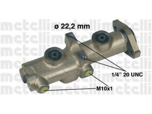 METELLI 05-0161 pagrindinis cilindras, stabdžiai 
 Stabdžių sistema -> Pagrindinis stabdžių cilindras
8122258, 9981629, 8122258, 9981629