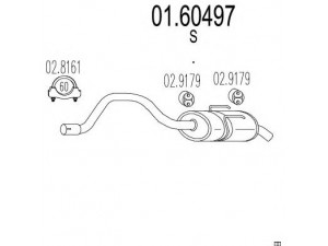 MTS 01.60497 galinis duslintuvas 
 Išmetimo sistema -> Duslintuvas