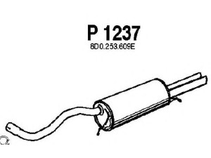 FENNO P1237 galinis duslintuvas 
 Išmetimo sistema -> Duslintuvas
8D0253609BR, 8D0253609E