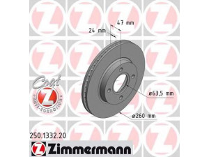 ZIMMERMANN 250.1332.20 stabdžių diskas 
 Stabdžių sistema -> Diskinis stabdys -> Stabdžių diskas
1 514 233, 4 056 029, 4 070 865
