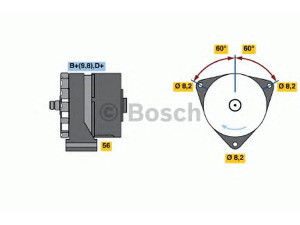 BOSCH 0 986 031 020 kintamosios srovės generatorius 
 Elektros įranga -> Kint. sr. generatorius/dalys -> Kintamosios srovės generatorius
002 154 38 02, 002 154 40 02, 003 154 10 02