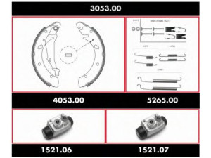 WOKING 3053.00 stabdžių rinkinys, būgniniai stabdžiai 
 Stabdžių sistema -> Būgninis stabdys -> Stabdžių remonto rinkinys