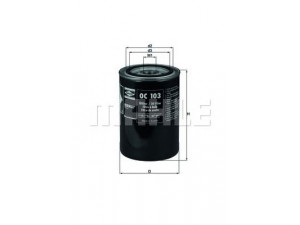 KNECHT OC 103 alyvos filtras 
 Techninės priežiūros dalys -> Techninės priežiūros intervalai
6437968, 998457R91, AR58956, AT19044T