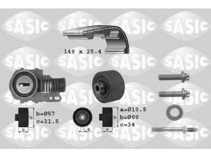 SASIC 1750004 paskirstymo diržo komplektas 
 Techninės priežiūros dalys -> Papildomas remontas
083153, 0831R0, 9400831529, 9467625680