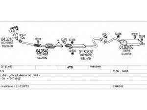 MTS C290012003452 išmetimo sistema 
 Išmetimo sistema -> Išmetimo sistema, visa