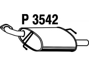FENNO P3542 galinis duslintuvas 
 Išmetimo sistema -> Duslintuvas
L508-40-200B, LFG8-40-200B