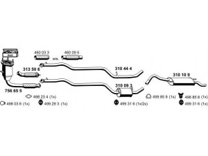 ERNST 030291 išmetimo sistema 
 Išmetimo sistema -> Išmetimo sistema, visa