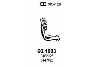 ASSO 60.1003 išleidimo kolektorius 
 Išmetimo sistema -> Išmetimo vamzdžiai
3447625, 34476259, 3447626, 3462226