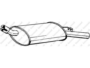 BOSAL 185-161 galinis duslintuvas 
 Išmetimo sistema -> Duslintuvas
8 52 024, 8 52 040, 8 52 297, 8 52 316
