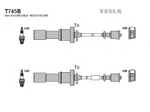 TESLA T745B uždegimo laido komplektas 
 Kibirkšties / kaitinamasis uždegimas -> Uždegimo laidai/jungtys
27501-38B00