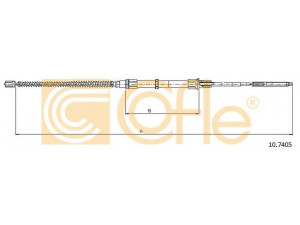 COFLE 10.7405 trosas, stovėjimo stabdys 
 Stabdžių sistema -> Valdymo svirtys/trosai
1H0609721D