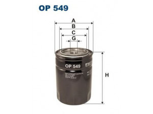FILTRON OP549 alyvos filtras 
 Filtrai -> Alyvos filtras
OK14, 105000603000, 119003206101