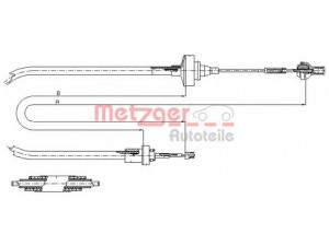 METZGER 11.2871 sankabos trosas 
 Dviratė transporto priemonės -> Kabeliai ir tachometro velenaai -> Sankabos trosas
7700 787 470, 7700 811 013, 7700 834 725