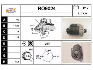 SNRA RO9024 starteris
ADU7406, GEU463