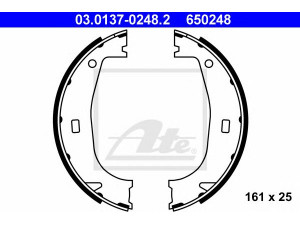 ATE 03.0137-0248.2 stabdžių trinkelių komplektas, stovėjimo stabdis 
 Stabdžių sistema -> Rankinis stabdys
34 41 1 160 729, 34 41 1 160 924