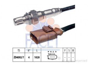 FACET 10.8172 lambda jutiklis 
 Išmetimo sistema -> Jutiklis/zondas
4L0 906 262 J