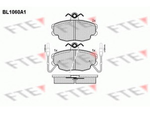 FTE BL1060A1 stabdžių trinkelių rinkinys, diskinis stabdys 
 Techninės priežiūros dalys -> Papildomas remontas
425041, 425070, 60 25 071 042, 77 01 202 285