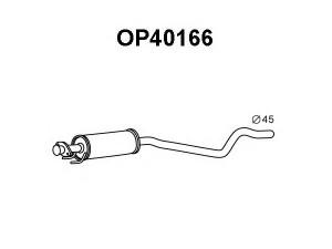 VENEPORTE OP40166 vidurinis duslintuvas 
 Išmetimo sistema -> Duslintuvas
5852353, 5852716, 5852851, 5852986