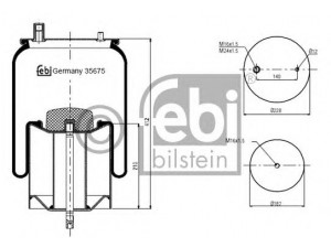 FEBI BILSTEIN 35675 dėklas, pneumatinė pakaba 
 Pakaba -> Pneumatinė pakaba
50 10 294 309, 50 10 488 070