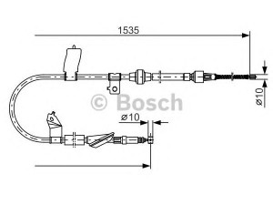 BOSCH 1 987 482 085 trosas, stovėjimo stabdys 
 Stabdžių sistema -> Valdymo svirtys/trosai
47560-SR4-A03