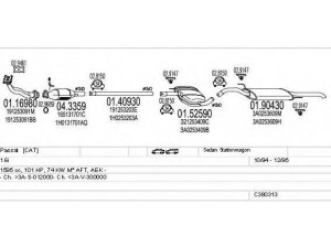 MTS C380313003170 išmetimo sistema 
 Išmetimo sistema -> Išmetimo sistema, visa