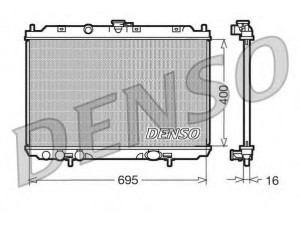 DENSO DRM46013 radiatorius, variklio aušinimas 
 Aušinimo sistema -> Radiatorius/alyvos aušintuvas -> Radiatorius/dalys
21410BU000, 21410BU001