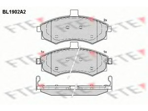 FTE BL1902A2 stabdžių trinkelių rinkinys, diskinis stabdys 
 Techninės priežiūros dalys -> Papildomas remontas
58101-2DA30, 58101-2DA31, 58101-2DA40